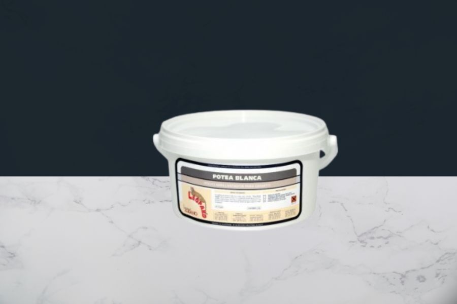 Potea blanca polvo abrillantador para granito Leopard de Comercial Lozano