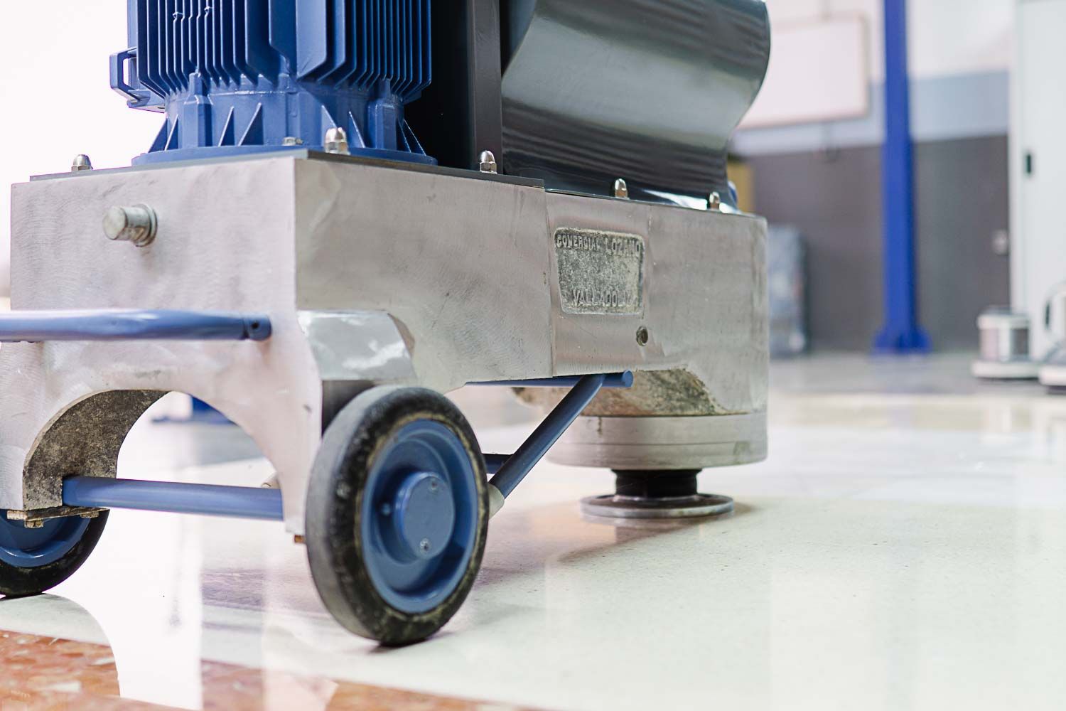 Detalle de pulidora tradicional Lozano fabricada por Comercial Lozano Valladolid